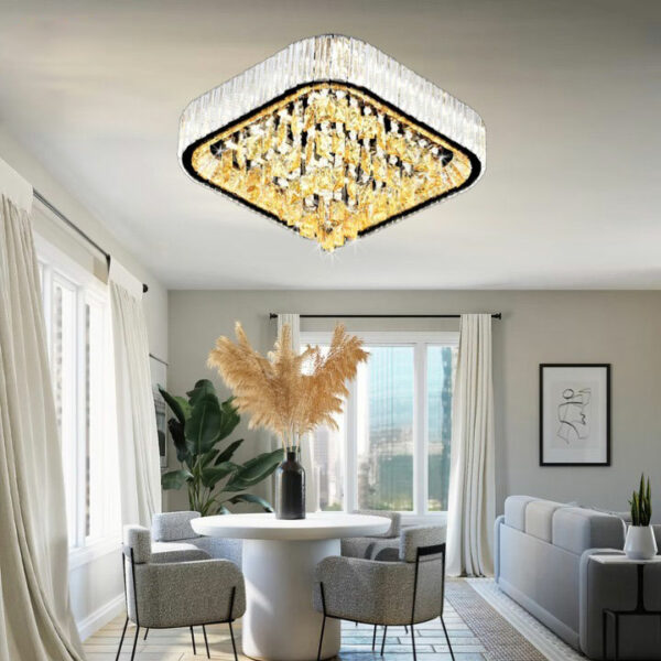 Đèn ốp trần pha lê cao cấp trang trí phòng khách OTPL6375